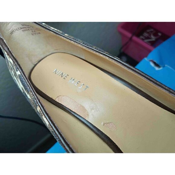 Nine West Animal Print High Heel Pumps 6.5M-*See Condition* High Heel 4 1/2' - Picture 4 of 6